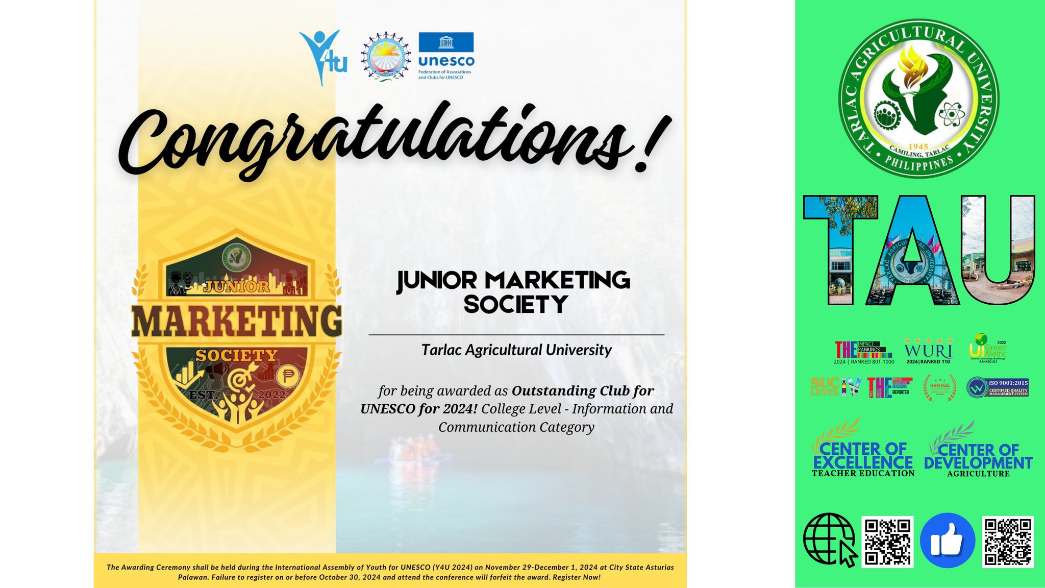 𝐌𝐈𝐋𝐄𝐒𝐓𝐎𝐍𝐄𝐒 | CBM-based student orgs tagged as among Best UNESCO Clubs for 2024