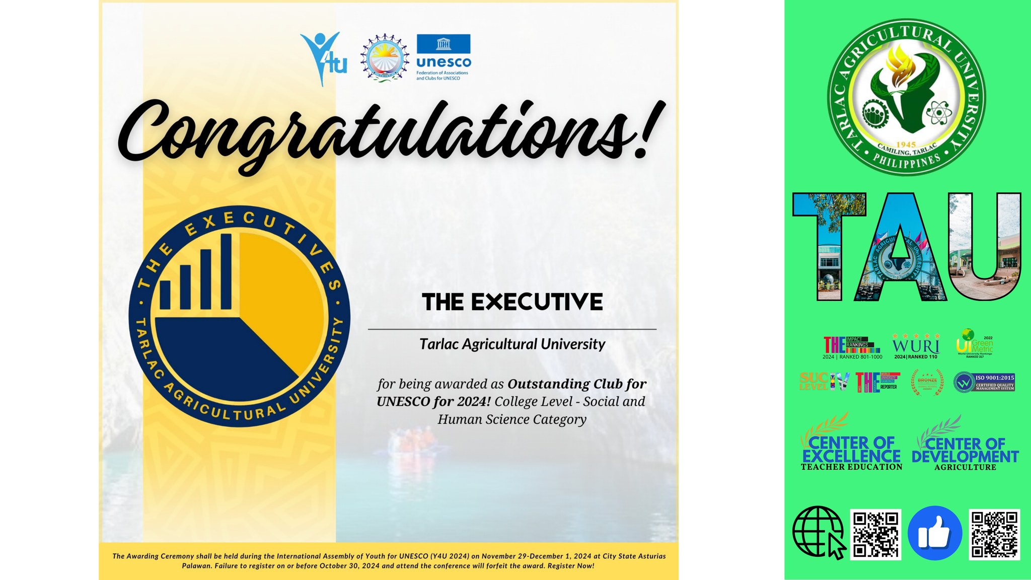 𝐌𝐈𝐋𝐄𝐒𝐓𝐎𝐍𝐄𝐒 | CBM-based student orgs tagged as among Best UNESCO Clubs for 2024 3