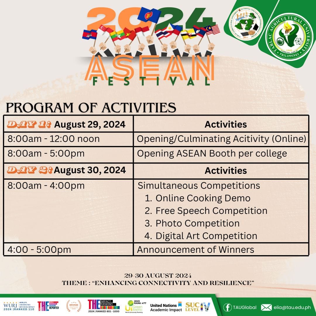 Tarlac Agricultural University ASEAN 2024 1