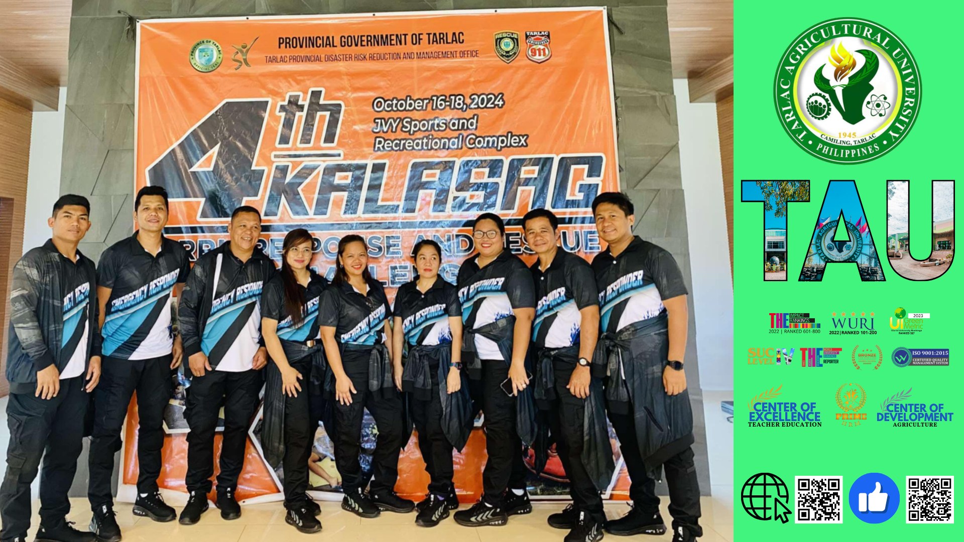 𝐂𝐀𝐏𝐓𝐔𝐑𝐄𝐃 𝐈𝐍 𝐋𝐄𝐍𝐒 | The Provincial Disaster Risk Reduction and Management Office (PDRRMO) of Tarlac holds its 4th KALASAG Response Rescue Challenge that brings together Local Government Units (LGUs), Uniformed Personnel, and Volunteer Groups in the Province at the Tarlac Recreational Park, 16-18 October