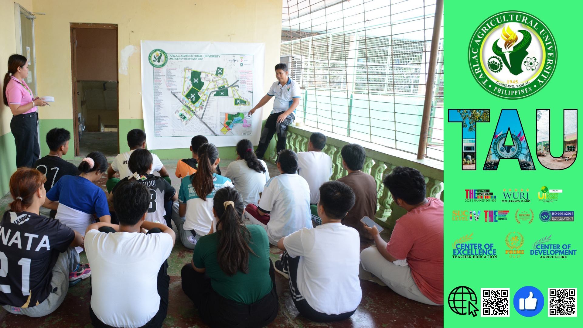 𝐂𝐀𝐏𝐓𝐔𝐑𝐄𝐃 𝐈𝐍 𝐋𝐄𝐍𝐒 | To promote earthquake awareness and preparedness, the Tarlac Agricultural University (TAU) joins the Fourth Quarter Nationwide Simultaneous Earthquake Drill (NSED)